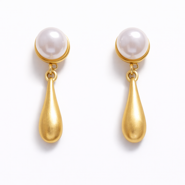 Satin Gold Pearl Drops