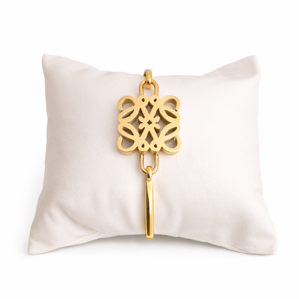 Golden Anagram Bangle Bracelet