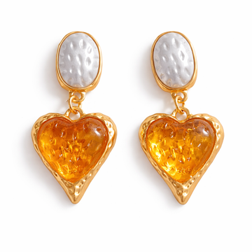 Golden Amber Heart Drops