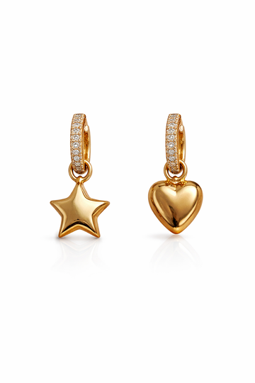 Star Heart Gold Huggies