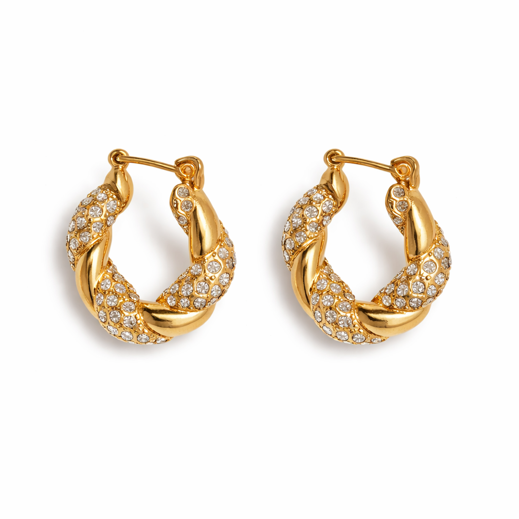 Gold and crystal twist